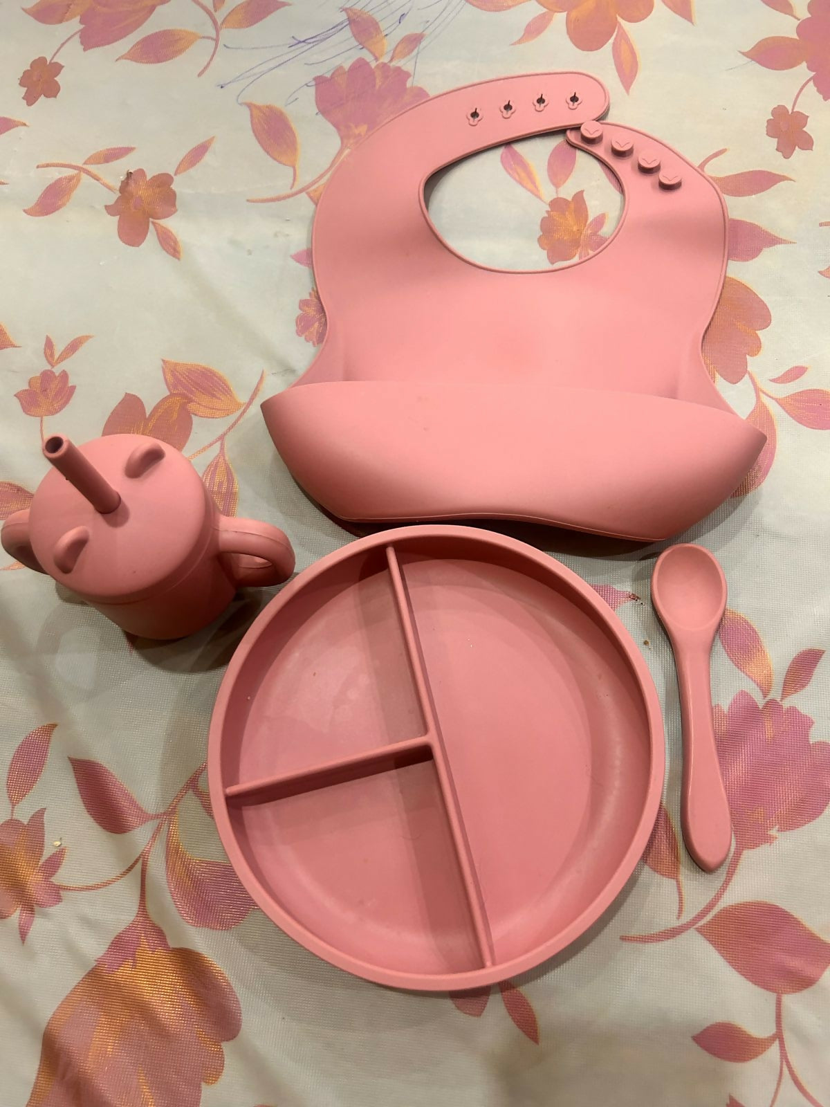 Silicon Baby Feeding Set – 5 Pcs