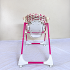 BABYHUG  Fine Dine Adjustable Baby Highchair Pink White Puppy Print B198