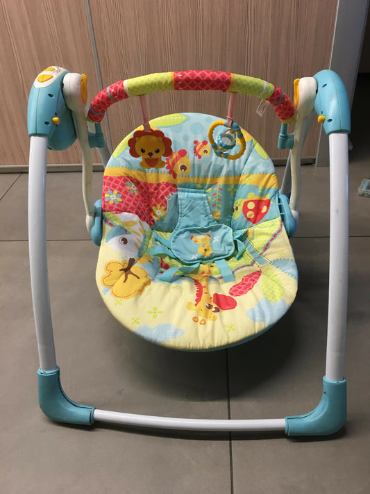 MASTELA Manual Portable Swing with multiple reclining positions, lightweight design, and gentle rocking motion for soothing babies on the go.