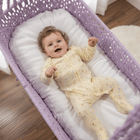 The Top Knott Paris Macramé Baby Cradle – Handwoven Lavender Hanging Bassinet