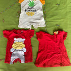 Babyhug - Frock, Half sleeves Romper sets (Set of 3)