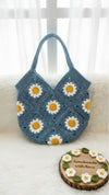 Crochet handmade sunflower shoulder bag
