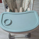 R for Rabbit Lite High Chair in blue and cream with adjustable height and cushioned seat