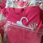 Set of 3 baby rompers in pink and multicolor prints, soft fabric, almost new condition