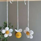 Handcrafted Crochet Play Gym Set / Cradle Hanging Set: 100% cotton yarn, safe and vibrant toys for baby’s playtime and naptime.
