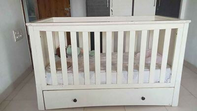 Shop now for the MOTHERCARE Harrogate Crib and Cot Bed, offering timeless elegance and versatility for your growing child!