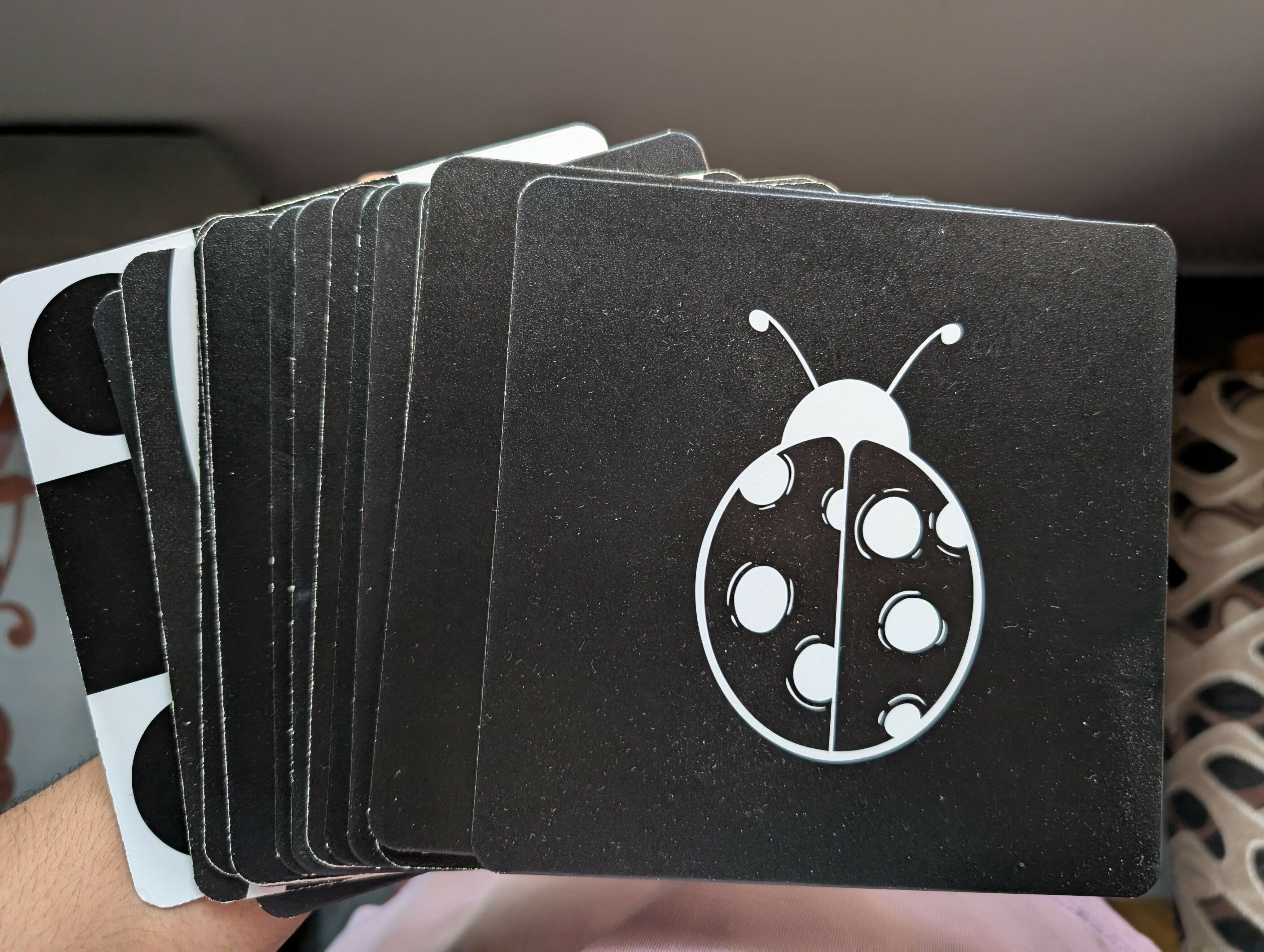 Premium high contrast B&W flash cards