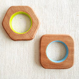 Explore shapes and soothe gums with Babycov's Cute Neem Wood Teethers - natural comfort for safe and playful chewing!