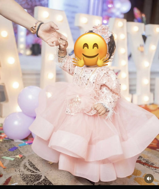 Party Wear Peach Frock/Dress