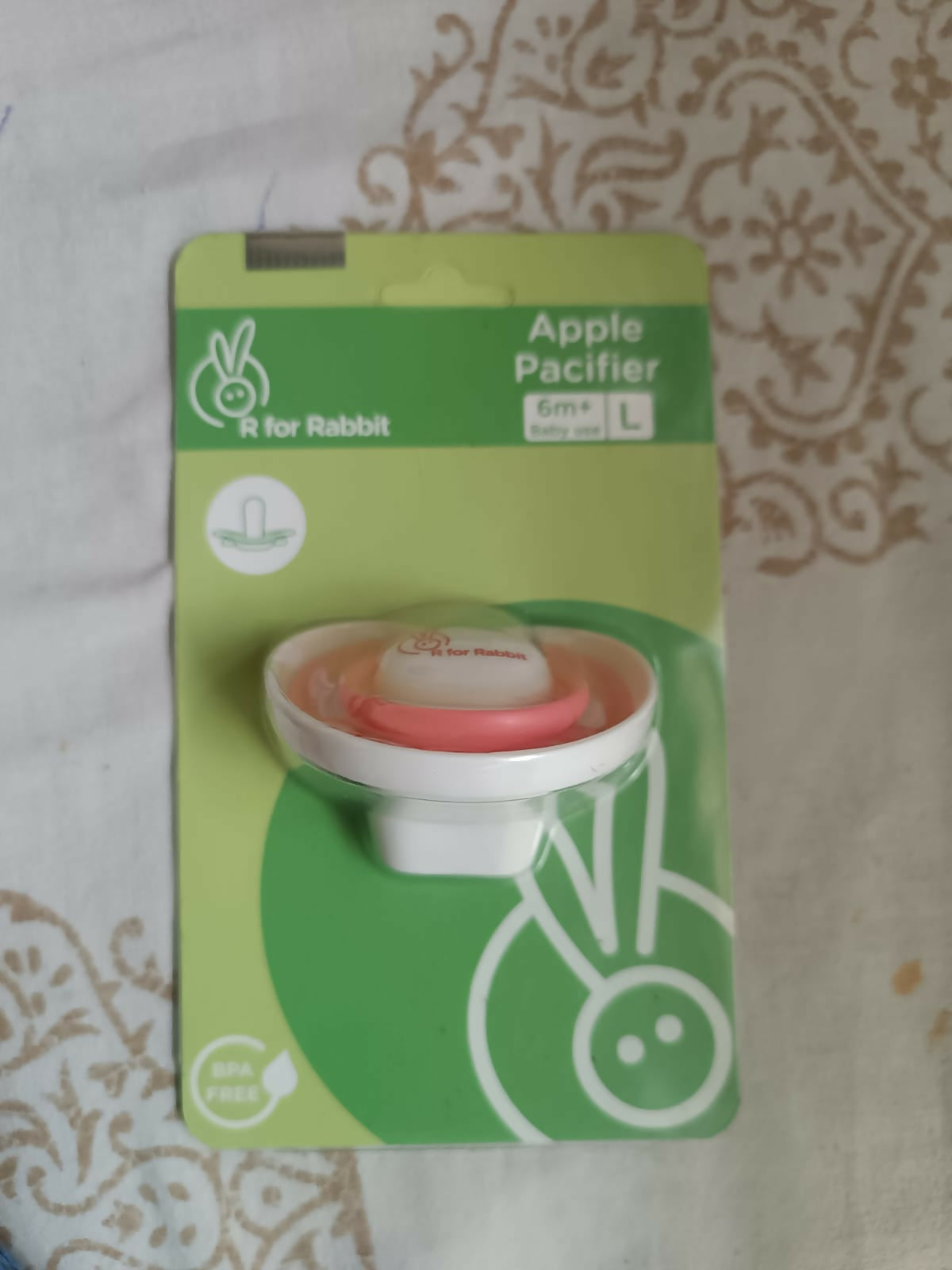 R FOR RABBIT Apple Pacifier - Safe and soothing silicone pacifier with a cute apple design, promoting comfort and healthy oral development for your baby.