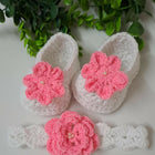 Shop our Baby Footwear with Matching Hairband set – the perfect combination of comfort, style, and charm for your little one's special moments.