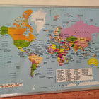 Pinboard world map 3x2 ft, travel photo pin board, high definition wall map, adventure décor, world map for travel memories