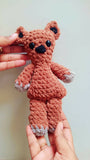 Mr. Bean Teddy Bear Plush Yarn (Hand Crocheted)