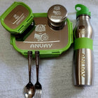 Buy Personalised Stainless Steel Tiffin Box, Bottle, Spoon, Fork Set – Durable, Custom Mealtime Kit for Kids

