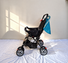 R FOR RABBIT  Lollipop Lite Baby Stroller Blue Abstract Reversible Reclining B190