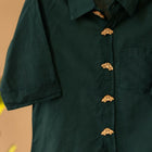 Cardy Green Shirt with car buttons - PyaraBaby