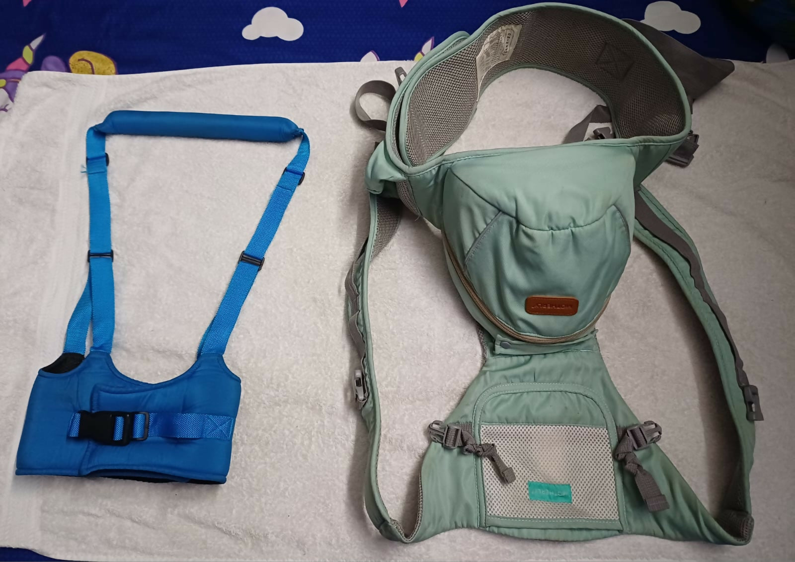 Motherly 6 In 1 Baby Carrier Bag and Soft Padded Baby Walking Belt provide versatile, ergonomic support for mother and child, ensuring comfort and aiding toddler development.