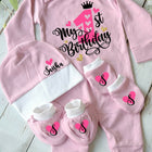 Romper with Mittens & Cap Set