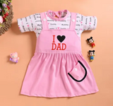 Pink dress with 'I ❤️ DAD' text 