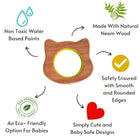 BABYCOV Cute Mouse and Cat Natural Neem Wood Teethers for Babies | Natural and Safe | Goodness of Organic Neem Wood | Both Chewing and Grasping Toy | Set of 2 (Age 4+ Months) - PyaraBaby