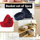 COTTON ROPE WOVEN STORAGE BASKET SET (3 PCS – ROUND)