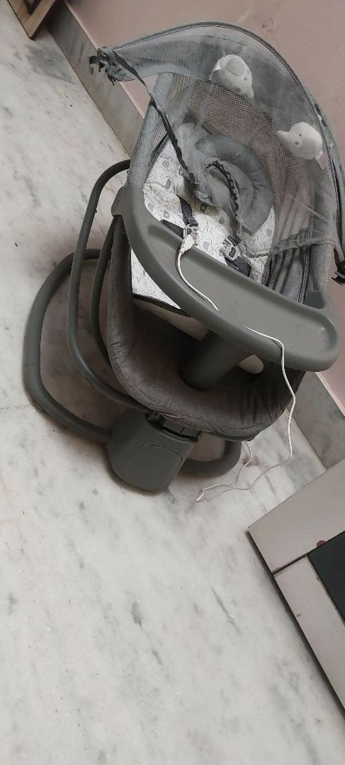 MASTELA Deluxe 4-in-1 Swing & Rocker – Premium Comfort with 5 Motion Speeds (Dark Grey)