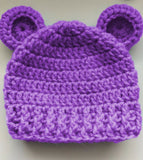 Crochet bear beanie for babies