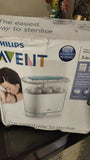 PHILIPS AVENT steriliser – fast, safe, and chemical-free steam cleaning for your baby’s feeding essentials.

