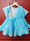 Stylish Sky Blue Frock/Dress for Baby Girl