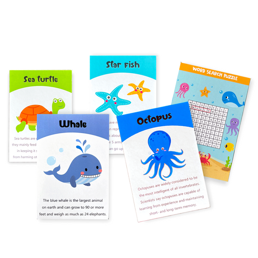 Sea animals flashcards - PyaraBaby