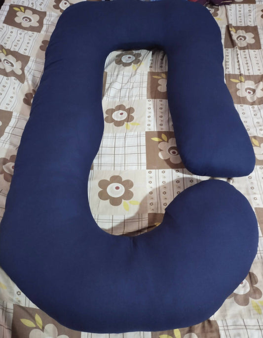 MOM'S MOON Upgrade Model Of Pregnancy Pillow Microfibre (Dark Blue) - PyaraBaby