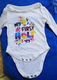 BON ORGAINK Unisex My First Holi Bodysuit Baby - PyaraBaby