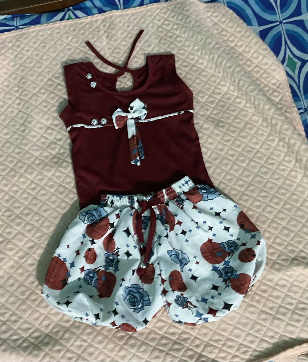 Baby girl short cum skirt & tees - PyaraBaby