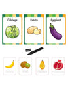 ILEARNNGROW Fruits - Vegetable Flash Cards, educational, preschool, kindergarten, fruit identification, vegetable identification