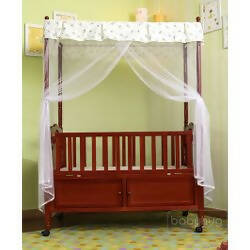 BABYHUG Windsor 2 in 1 Wooden Baby Cot With Cradle & Storage Space, Dimensions: 114.5×70.5×28 cm - PyaraBaby