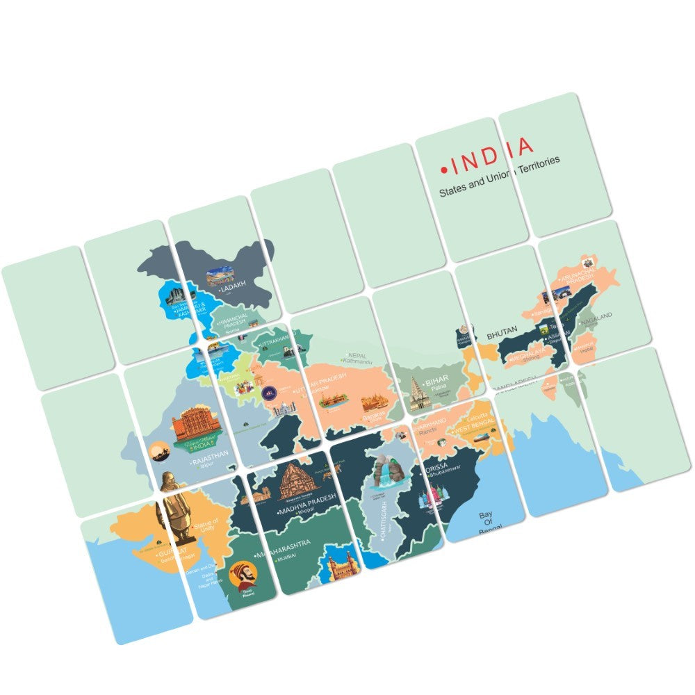 India states and Union territories flashcards - PyaraBaby