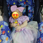 3pcs Baby Girl Unicorn Print Puff-sleeve Romper and Mesh Skirt & Headband Set - PyaraBaby