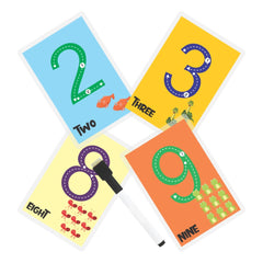 Numbers rewritable Flashcards / Tracing mats - PyaraBaby