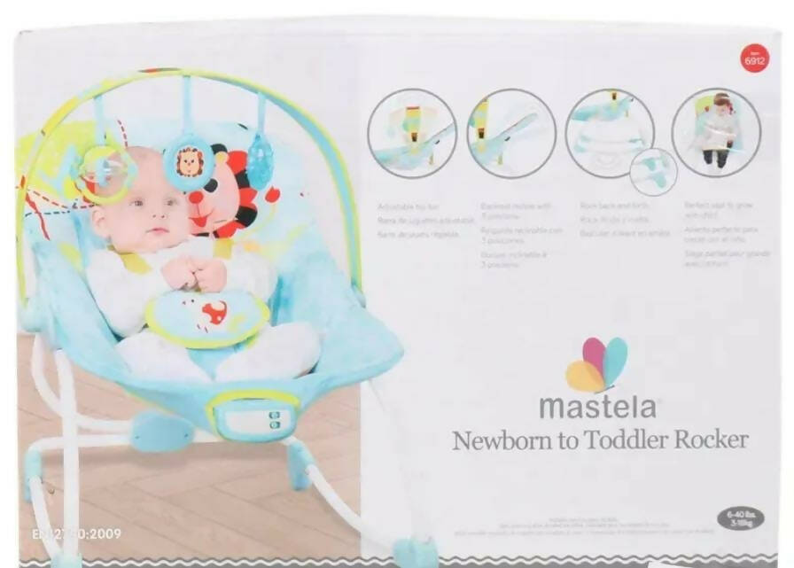 MASTELA baby rocker with adjustable toy and music - PyaraBaby