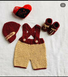 Handmade Customized Crochet Romper with Shoes and Hairband for Baby - PyaraBaby