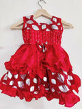 Baby Girl Maroon Frills Frock/Dress - PyaraBaby
