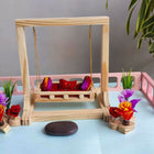 Wooden Swing for laddu gopal, Dimensions: H21×L20×width of base 16 cm - PyaraBaby