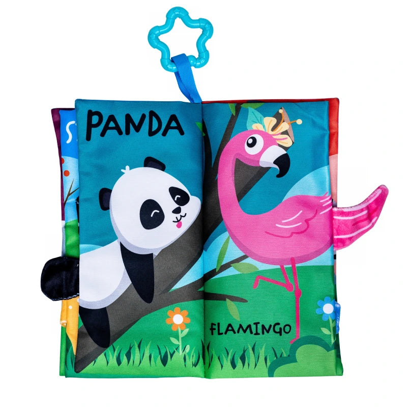 Basics Cloth Tail Book with Toys – Land Animals - PyaraBaby