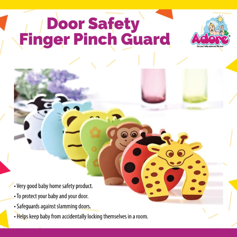 Basics Door safety Finger Pinch Guard Set (6 Pieces) - PyaraBaby