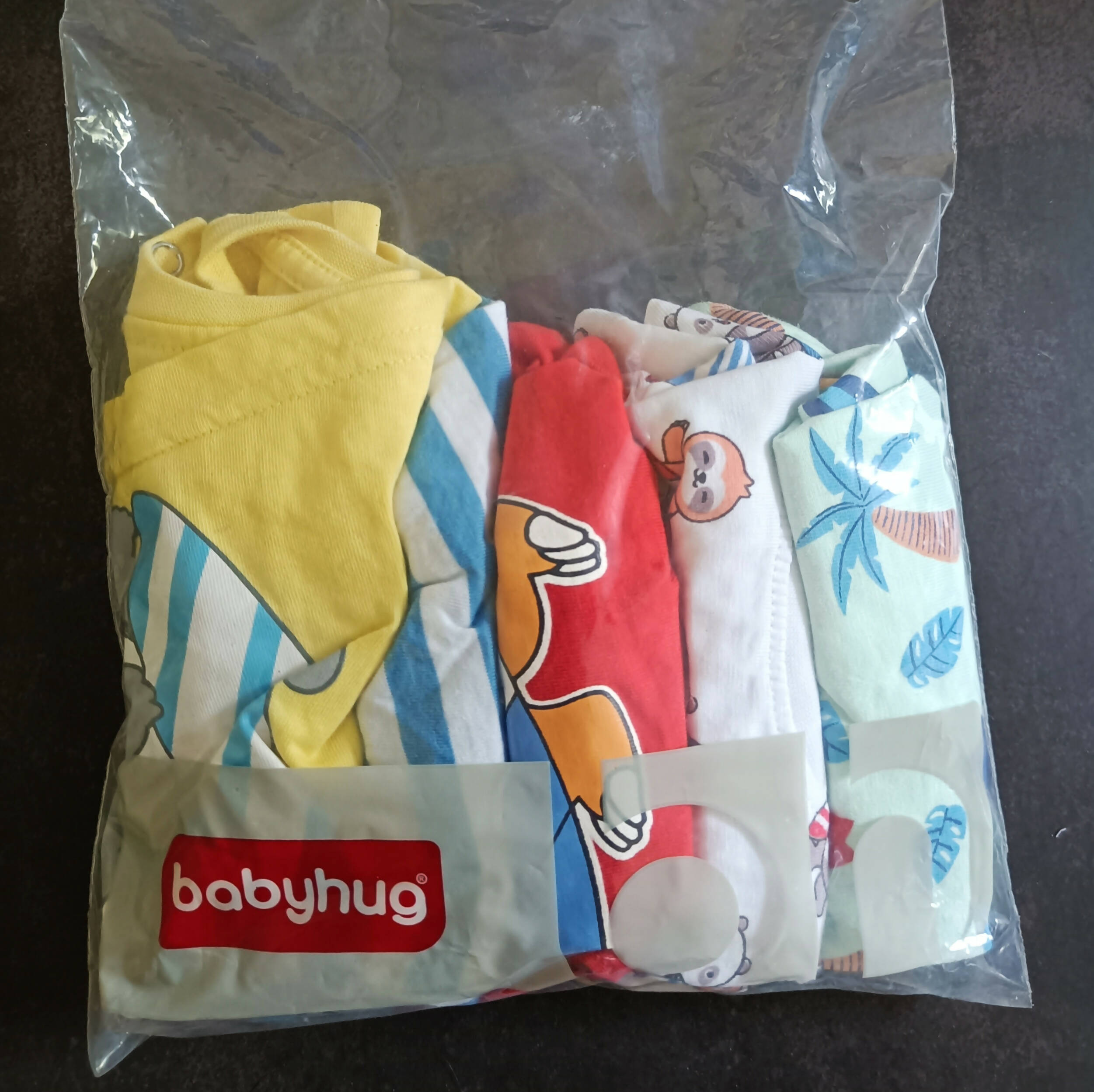 BABYHUG cotton half sleeves T-shirts - pack of 5 - PyaraBaby