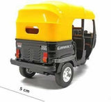 Auto Rickshaw Toy for Kids Pull Back Action Mini Auto Rickshaw Mini for Kids (Black, Yellow) ( Pack of 1) - PyaraBaby