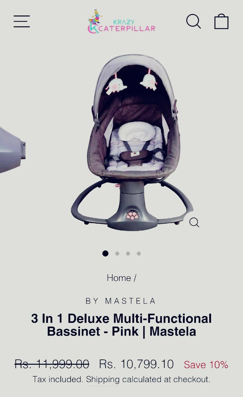 MASTELA 3 In 1 Bassinet/Electric Swing - PyaraBaby