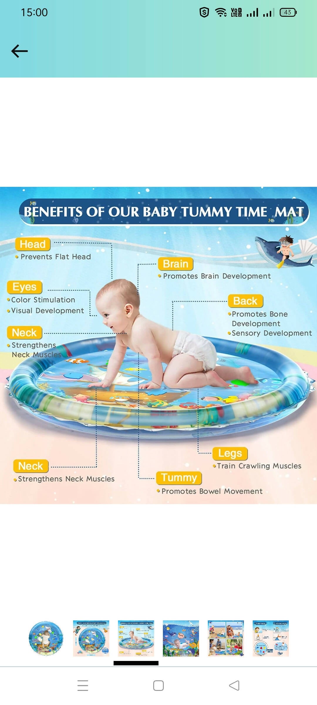 Watermat for Baby (Large size) / Play mat - PyaraBaby