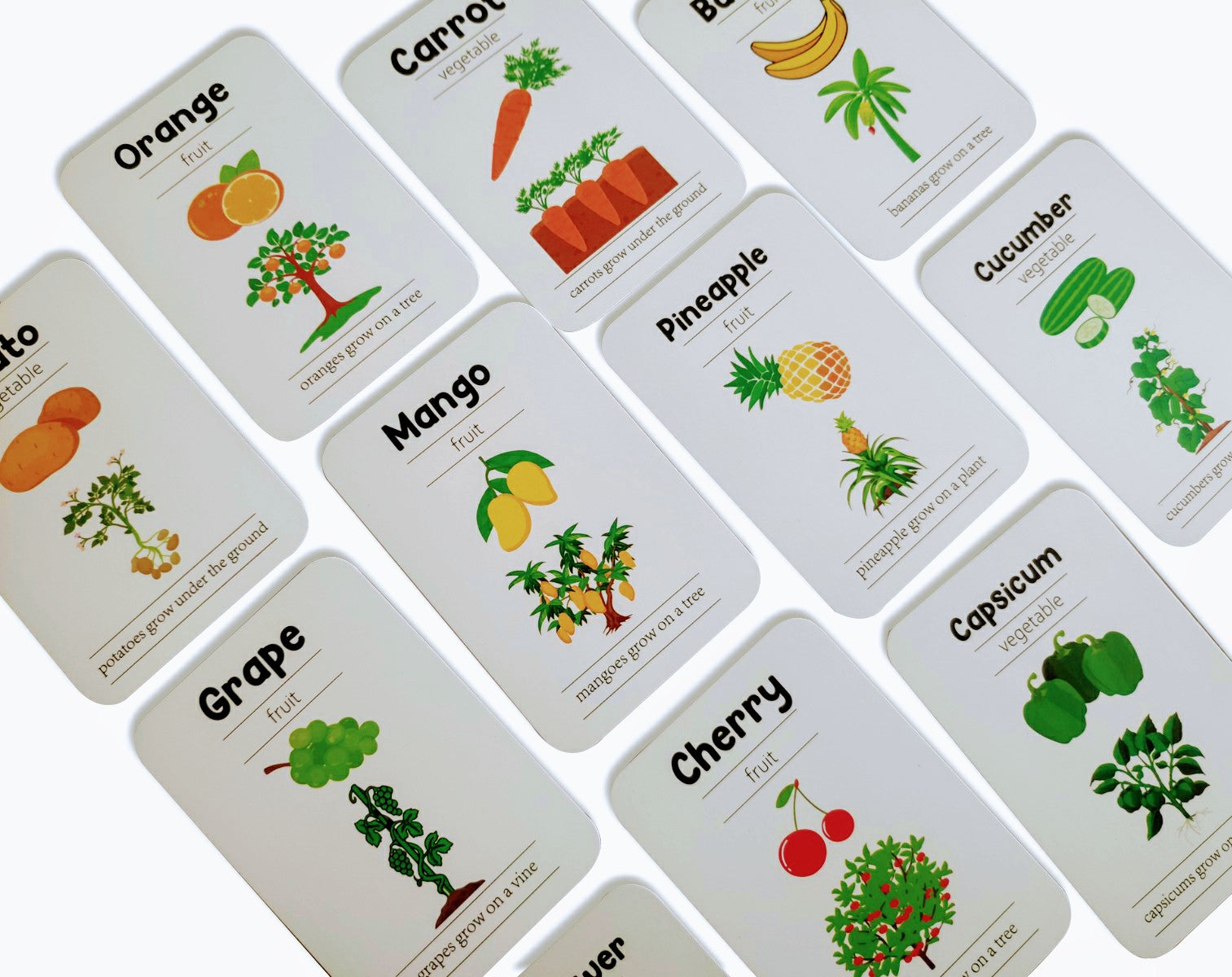 Fruits and Vegetables Flashcards - PyaraBaby