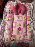 Baby Bed and Velvet Mustered Pillow Combo - PyaraBaby